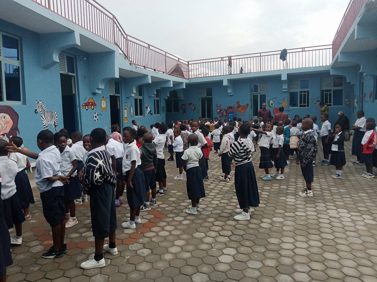 Children at a school and care centre supported by APIDS.